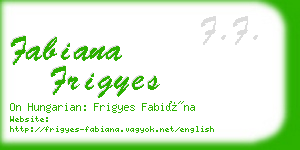 fabiana frigyes business card
